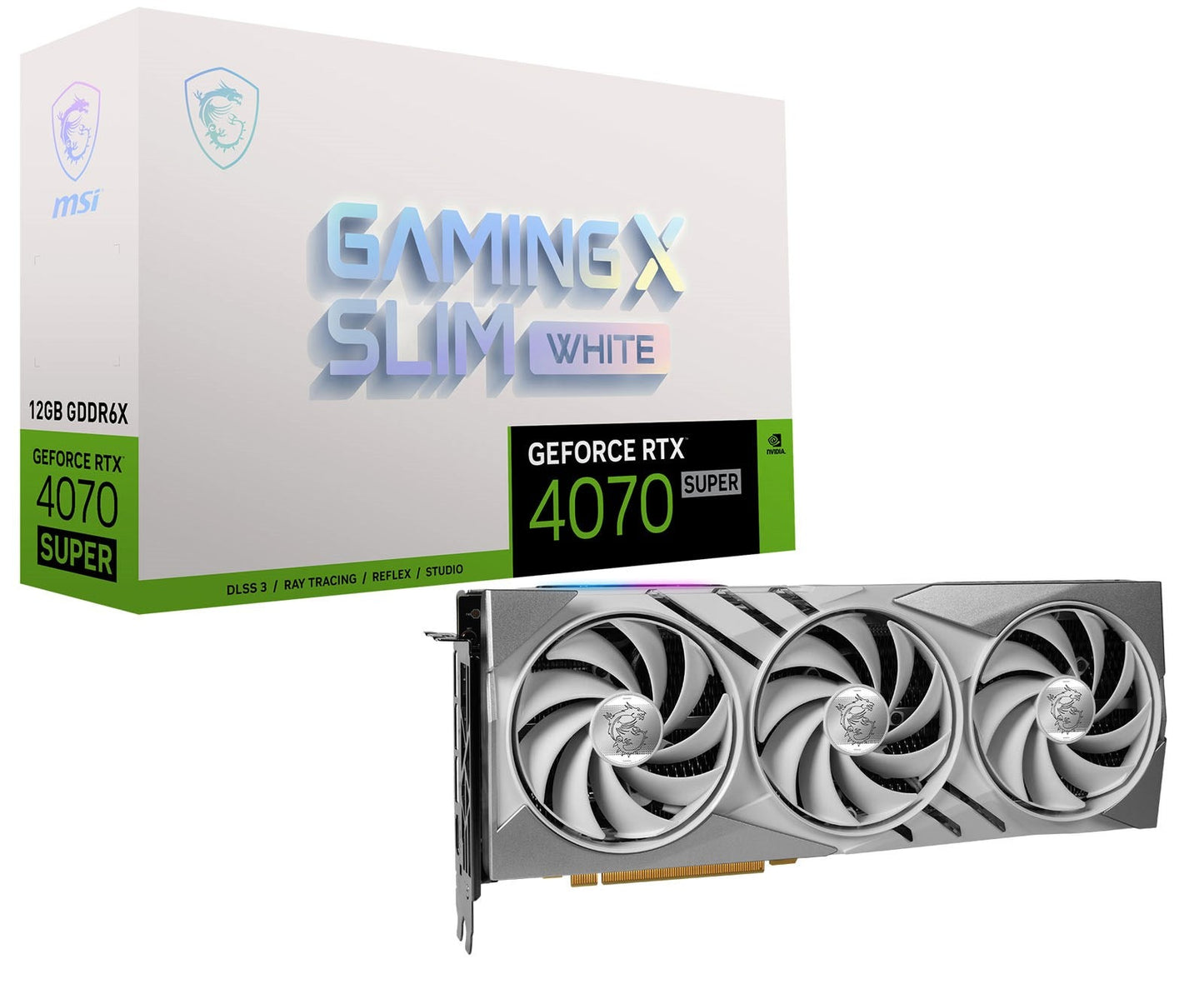 MSI GeForce RTX 4070 Super 12G X Slim White GDDR6X Senso.it | Boutique Online