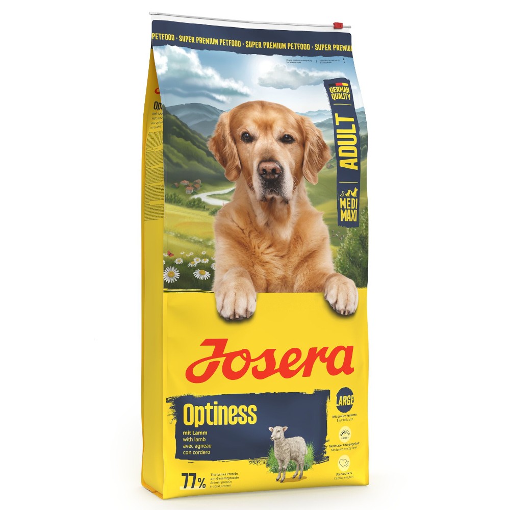 Josera Adult Optiness Crocchette Cani 12.5kg Media Grande Fibre Alte Sazietà Agnello Riso Digestione Sana Cuore Forte Premium Senso.it | Boutique Online