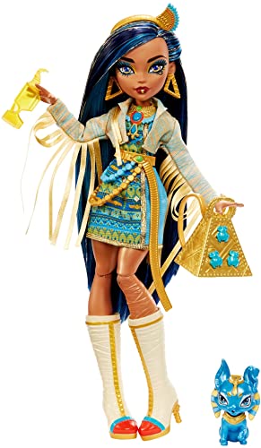 Bambola Monster High Cleo De Nile: Capelli Blu, Accessori, Cucciolo Senso.it | Boutique Online
