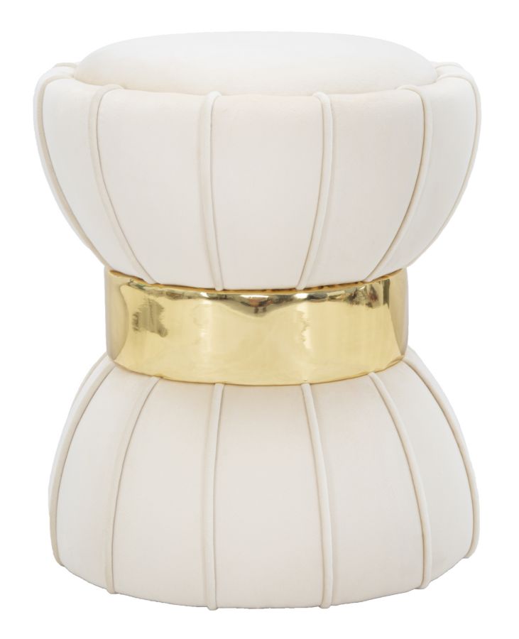 Sgabello Flower Cm Crema Cm Ø 40X44 Senso.it | Boutique Online