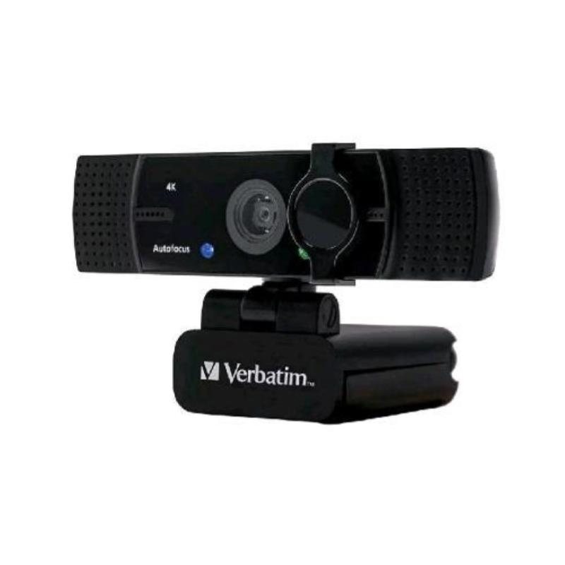 Webcam Verbatim AWC-03 4K Ultra HD Autofocus Doppio Microfono USB Privacy Streaming Conferenza Nero Senso.it | Boutique Online