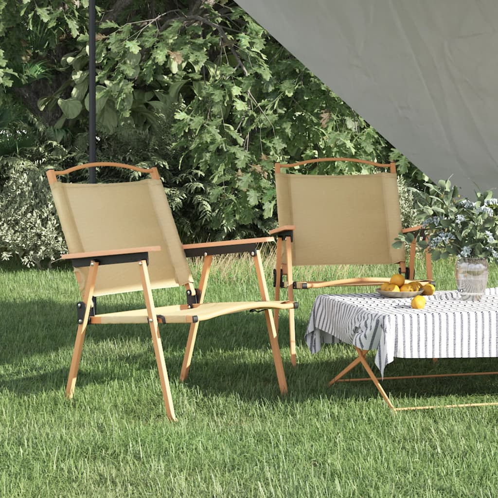 Sedie Campeggio Beige VidaXL - 2 Pezzi Senso.it | Boutique Online