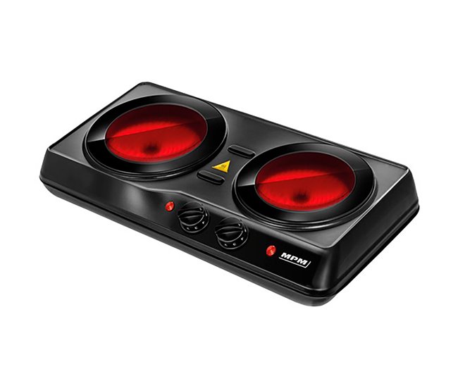 MPM MKE-21 – Piastra Elettrica in Vetroceramica 2 Fuochi, 2200 W, Termostato Regolabile Senso.it | Boutique Online