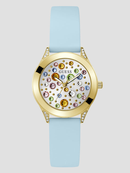 GUESS Mini Wonderlust GW0678L1 – Orologio da Donna, Cassa 34 mm, Silicone Azzurro / Oro Senso.it | Boutique Online