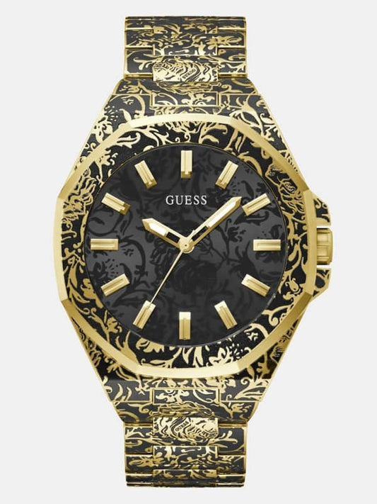 GUESS Gold-Tone Printed Analog Watch Senso.it | Boutique Online