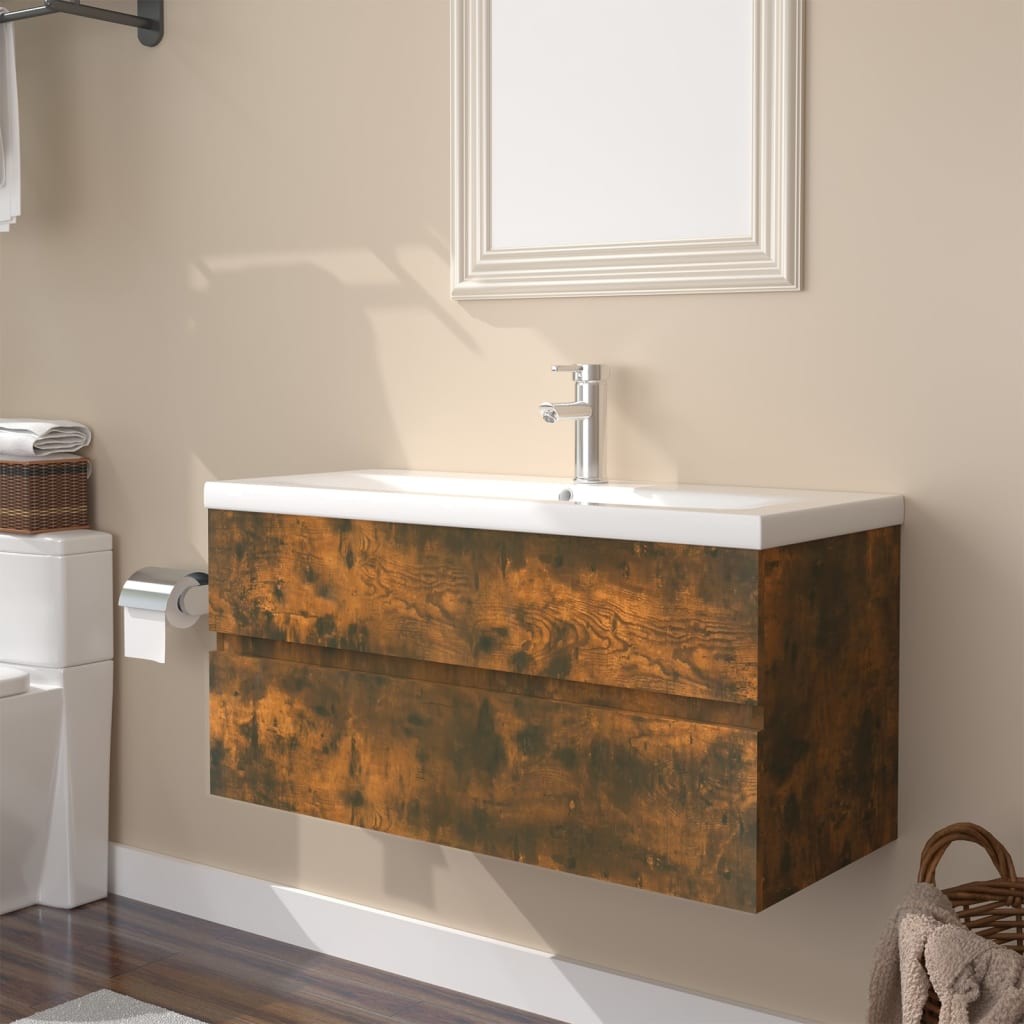 VidaXL Mobile Sottolavello Integrato, Rovere Affumicato Senso.it | Boutique Online