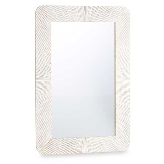 Specchio Parete 90x60x2 cm Bianco Marrone Senso.it | Boutique Online