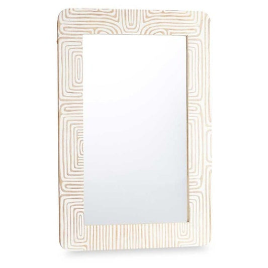 Specchio Parete 37 Bianco Marrone 90x60x2 cm Rettangolare Senso.it | Boutique Online