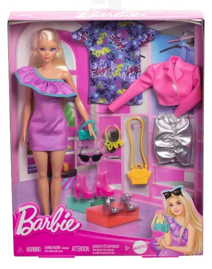 Barbie Fashion Doll with Clothes and Accessories Including Party Dresses & Purses - Multi-Color Senso.it | Boutique Online