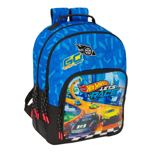 Zaino Hot Wheels "Let's Race" – Blu e Nero (32 x 42 x 15 cm) Senso.it | Boutique Online