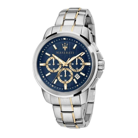 Orologio Maserati Successo Uomo Bicolor Quadrante Blu Senso.it | Boutique Online
