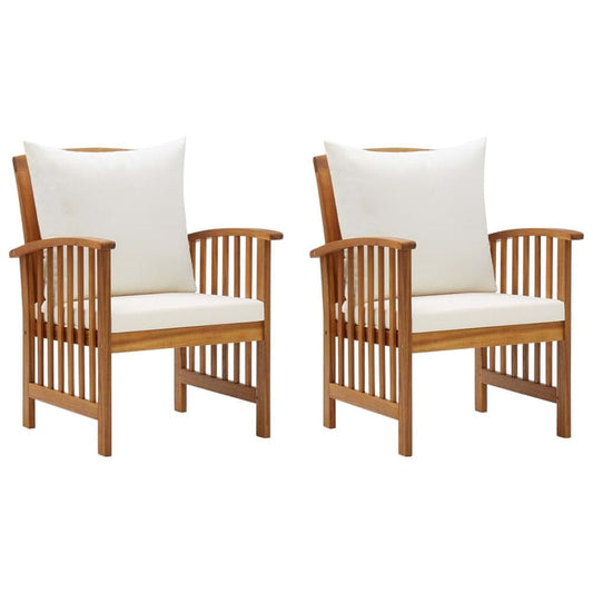 vidaXL - Sedie da giardino con cuscini 2 pezzi in legno massello di acacia Senso.it | Boutique Online