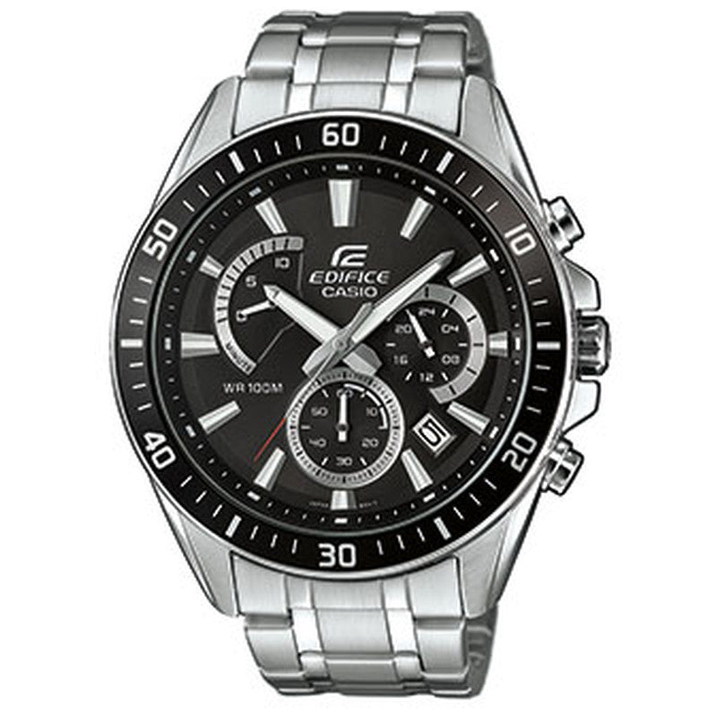 Casio Edifice EFR-552D-1AVUEF Orologio Uomo Cronografo Acciaio Inox 47mm Quadrante Nero Bracciale Silver Impermeabile 10ATM Data Neodisplay Sportivo Elegante Senso.it | Boutique Online