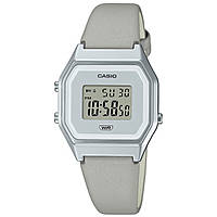 Casio Orologio Quarzo Donna, misura cassa 33.50mm con quadrante Grigio Digitale e cinturino Grigio in Cinturino in Pelle LA680WEL-8EF Senso.it | Boutique Online