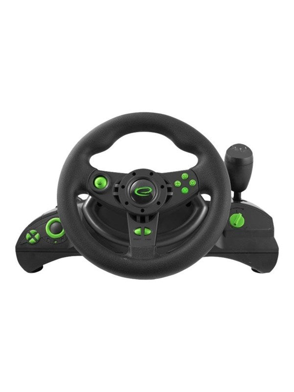 Esperanza EGW102 – Volante da Gaming USB con Pedali, Nero/Verde Senso.it | Boutique Online