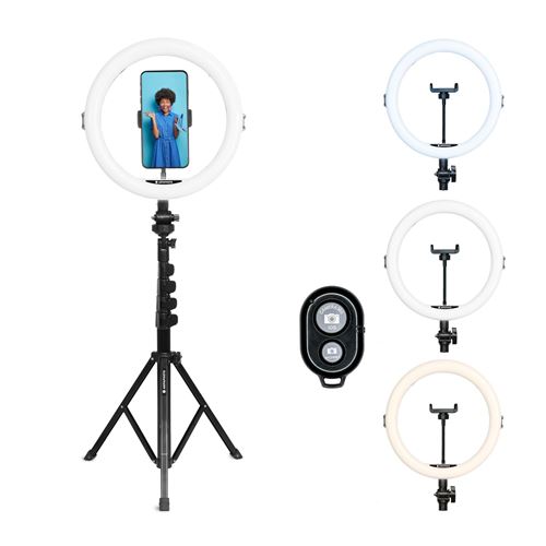 Trépied Ajustable + Anneau LED Agfaphoto ARL11XL Noir Senso.it | Boutique Online