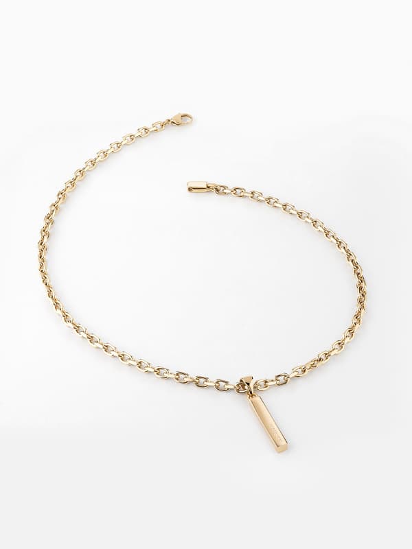 Collana uomo Guess acciaio dorato con Targa Senso.it | Boutique Online