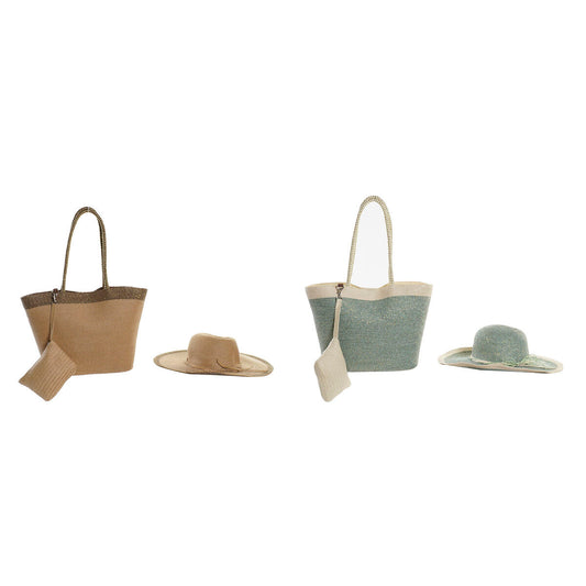 DKD Home Decor Borsa Spiaggia Beige/Marrone — 43×10×28 cm (Poliestere / Fibra) Senso.it | Boutique Online