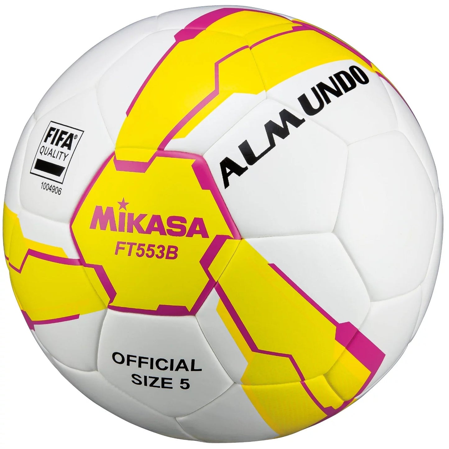 Mikasa FT553B-YP FIFA Quality Ball FT553B, Unisex, Białe, Piłki Do Piłki Nożnej, Skóra Syntetyczna, Rozmiar: 5 Senso.it | Boutique Online