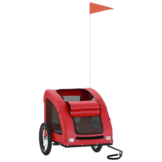 vidaXL Rimorchio da Bici per Animali Rosso Oxford e Ferro Senso.it | Boutique Online