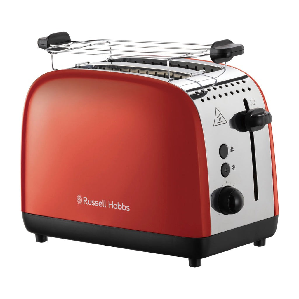 Russell Hobbs Colours Plus Tostapane 2 Fette Rosso Acciaio Inox 1600W Fessure Extra Larghe Lift and Look Scongelamento Riscaldamento Vassoio Briciole Senso.it | Boutique Online