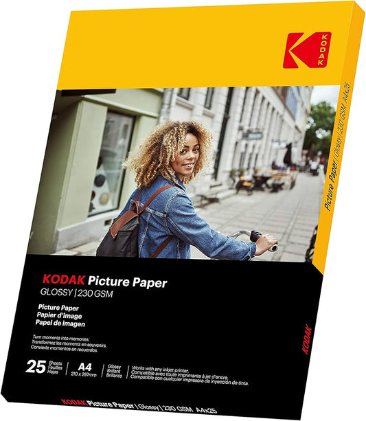 Carta fotografica Kodak Picture Paper Glossy A4 230g 50 fogli carta foto lucida per stampanti inkjet Senso.it | Boutique Online
