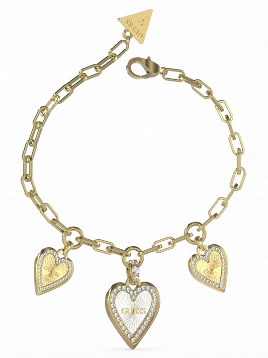 Guess Bracciale Donna Oro Bianco Cuore Senso.it | Boutique Online